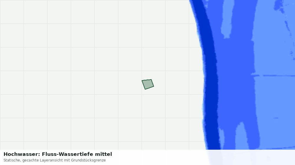 Statische Kartenansicht: Hochwasser: Fluss-Wassertiefe mittel