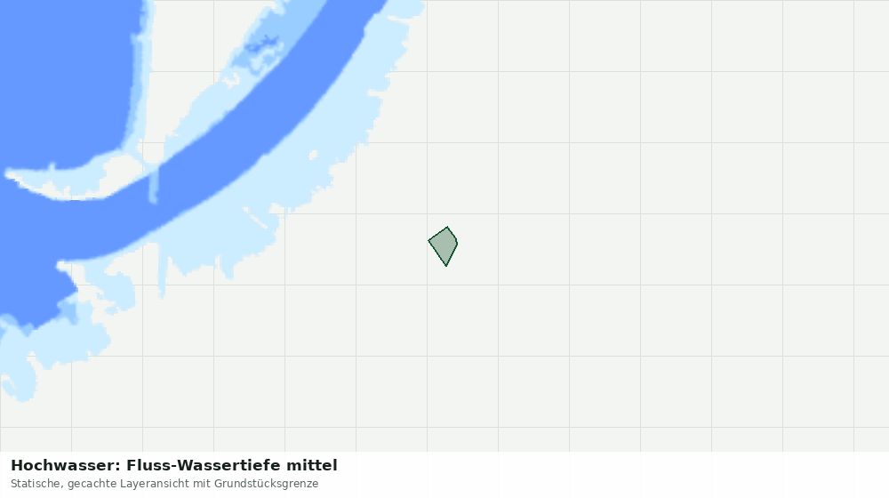 Statische Kartenansicht: Hochwasser: Fluss-Wassertiefe mittel