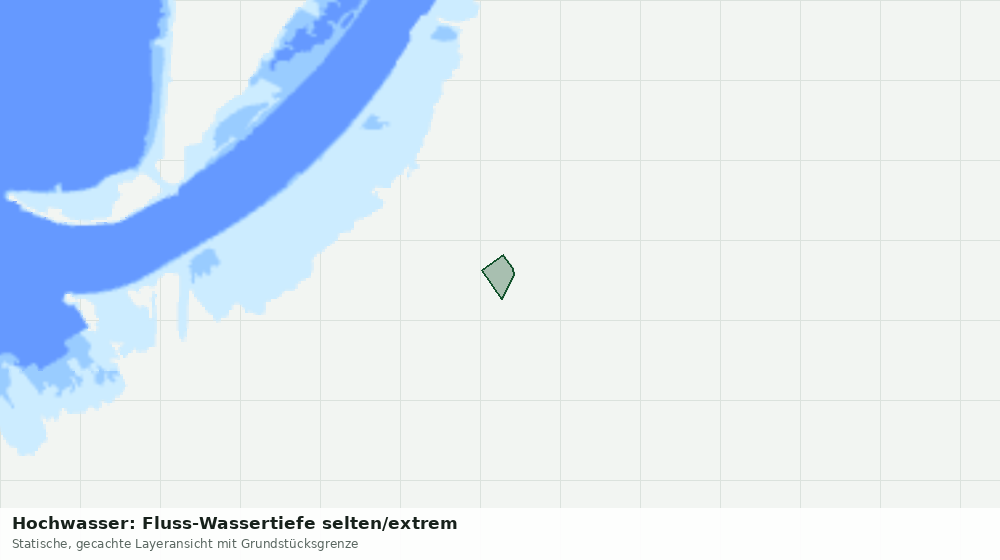 Statische Kartenansicht: Hochwasser: Fluss-Wassertiefe selten/extrem