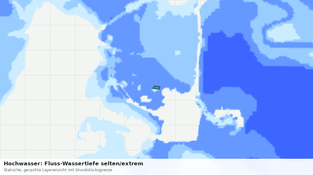Statische Kartenansicht: Hochwasser: Fluss-Wassertiefe selten/extrem