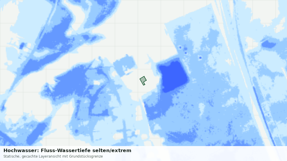 Statische Kartenansicht: Hochwasser: Fluss-Wassertiefe selten/extrem
