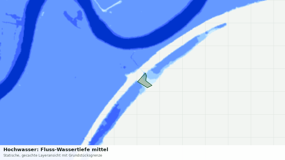 Statische Kartenansicht: Hochwasser: Fluss-Wassertiefe mittel