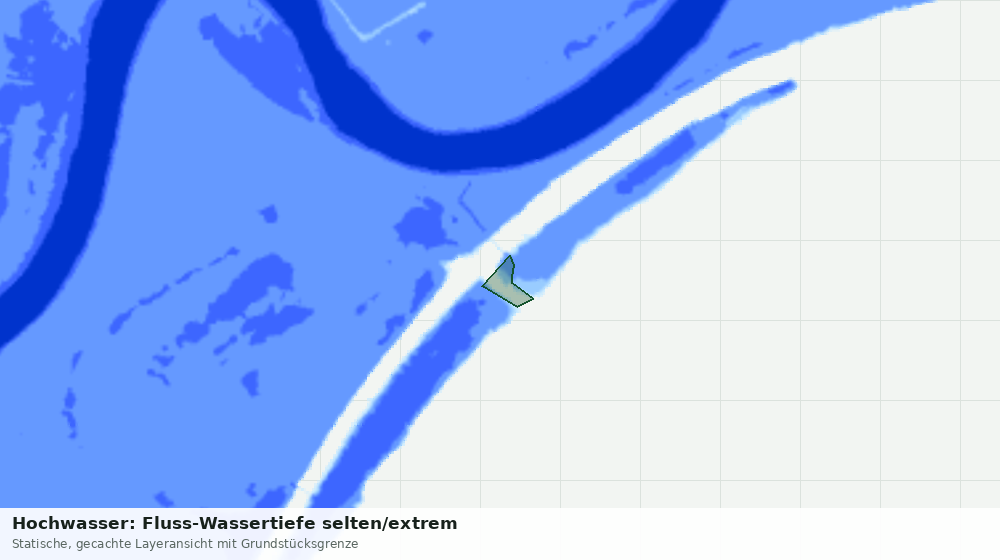 Statische Kartenansicht: Hochwasser: Fluss-Wassertiefe selten/extrem