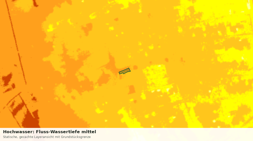 Statische Kartenansicht: Hochwasser: Fluss-Wassertiefe mittel