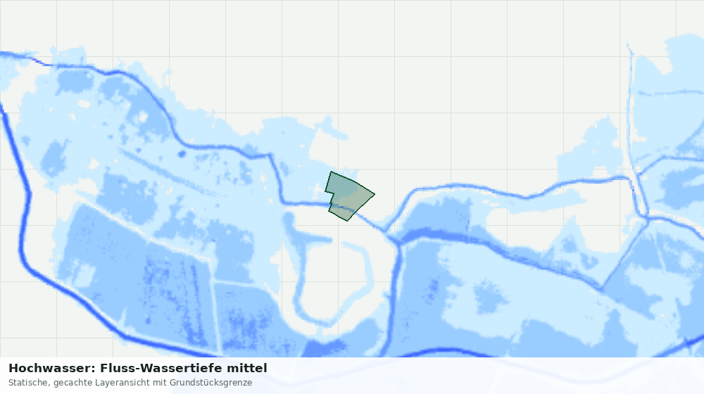 Statische Kartenansicht: Hochwasser: Fluss-Wassertiefe mittel