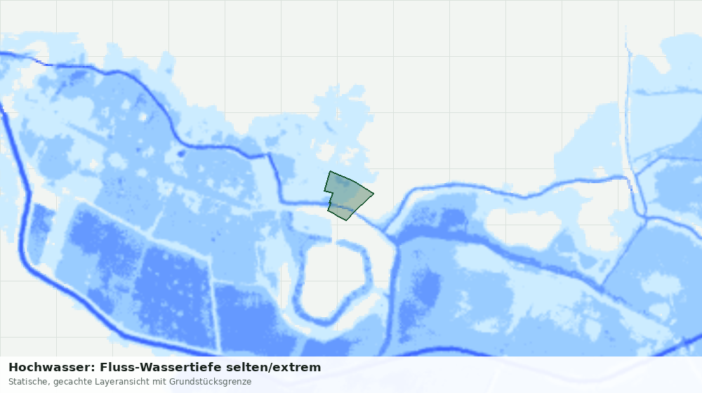 Statische Kartenansicht: Hochwasser: Fluss-Wassertiefe selten/extrem