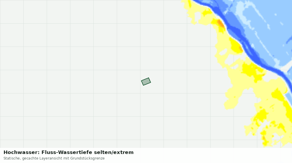 Statische Kartenansicht: Hochwasser: Fluss-Wassertiefe selten/extrem