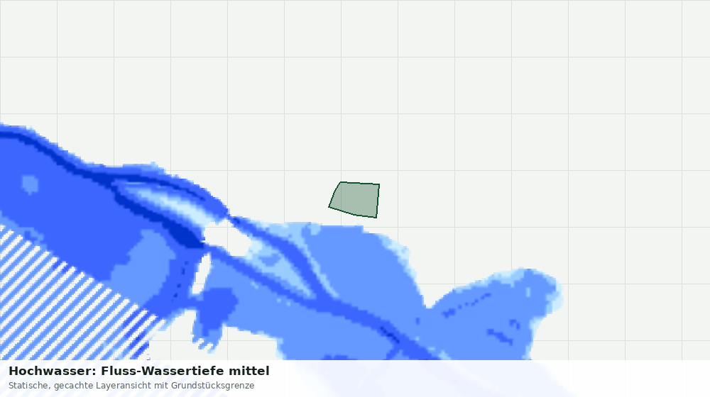 Statische Kartenansicht: Hochwasser: Fluss-Wassertiefe mittel