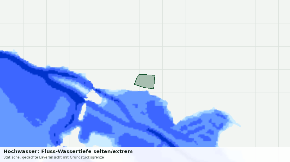 Statische Kartenansicht: Hochwasser: Fluss-Wassertiefe selten/extrem