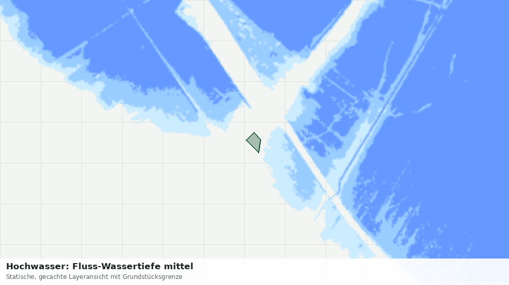 Statische Kartenansicht: Hochwasser: Fluss-Wassertiefe mittel