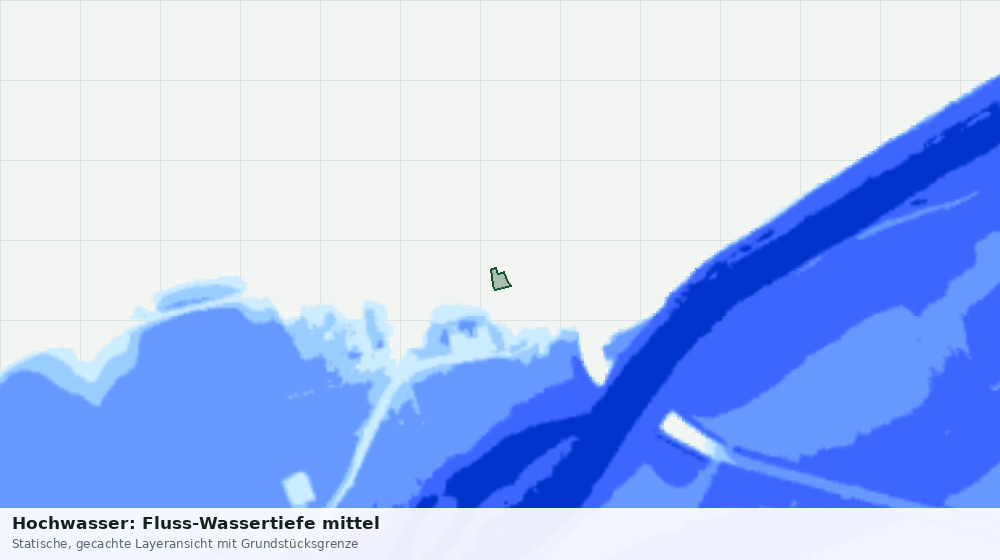 Statische Kartenansicht: Hochwasser: Fluss-Wassertiefe mittel