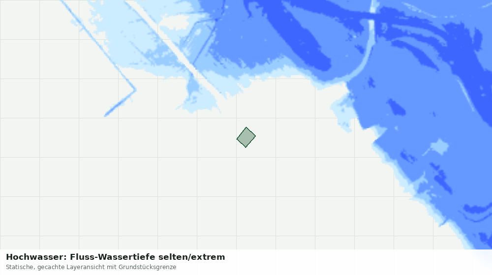 Statische Kartenansicht: Hochwasser: Fluss-Wassertiefe selten/extrem