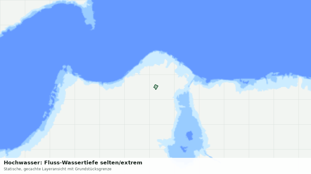 Statische Kartenansicht: Hochwasser: Fluss-Wassertiefe selten/extrem