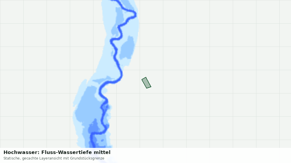 Statische Kartenansicht: Hochwasser: Fluss-Wassertiefe mittel