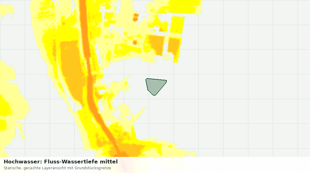 Statische Kartenansicht: Hochwasser: Fluss-Wassertiefe mittel