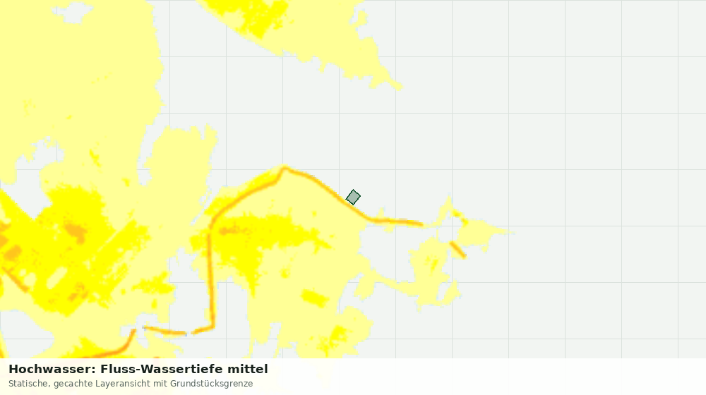 Statische Kartenansicht: Hochwasser: Fluss-Wassertiefe mittel