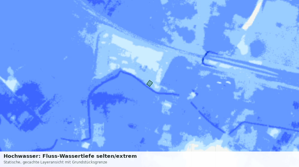 Statische Kartenansicht: Hochwasser: Fluss-Wassertiefe selten/extrem
