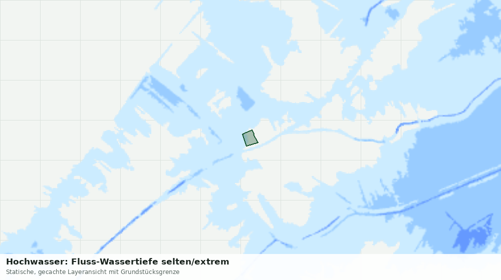Statische Kartenansicht: Hochwasser: Fluss-Wassertiefe selten/extrem