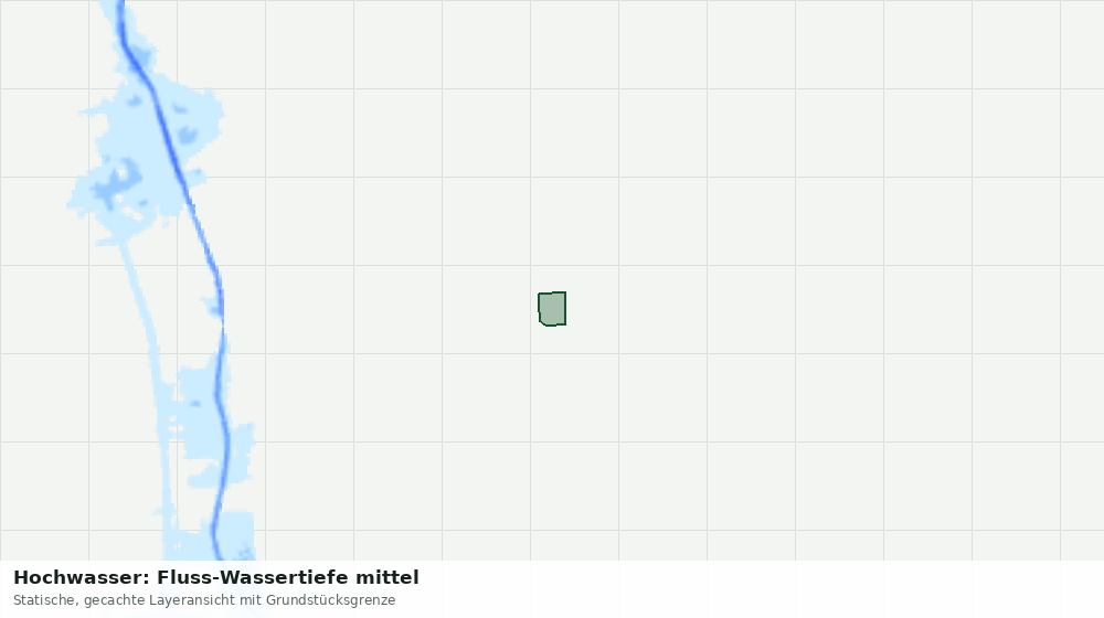 Statische Kartenansicht: Hochwasser: Fluss-Wassertiefe mittel