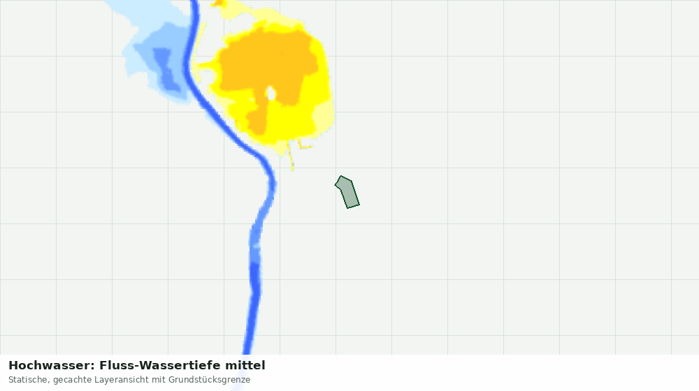 Statische Kartenansicht: Hochwasser: Fluss-Wassertiefe mittel