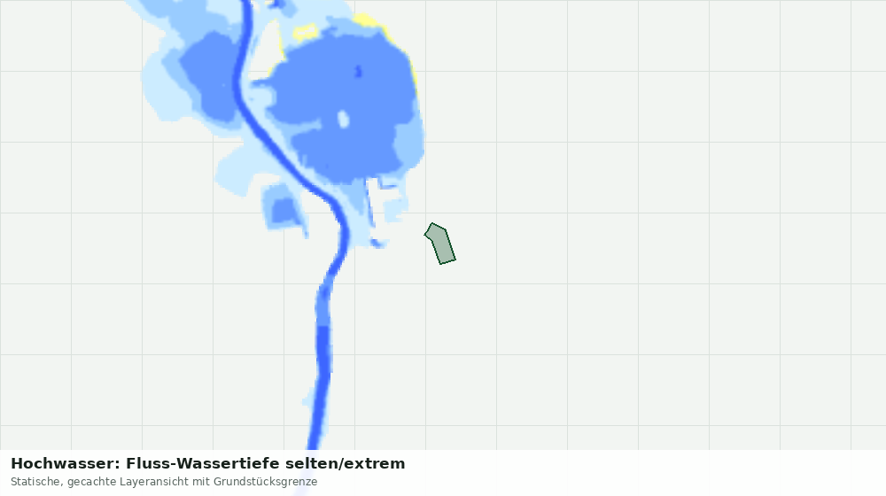 Statische Kartenansicht: Hochwasser: Fluss-Wassertiefe selten/extrem