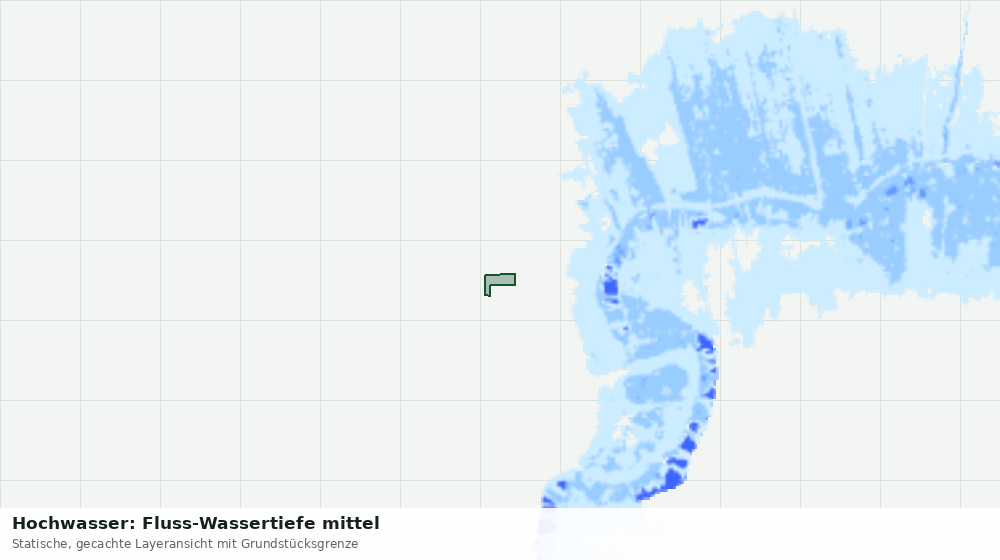 Statische Kartenansicht: Hochwasser: Fluss-Wassertiefe mittel