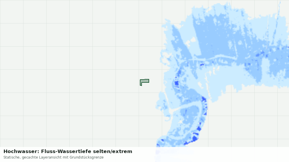 Statische Kartenansicht: Hochwasser: Fluss-Wassertiefe selten/extrem