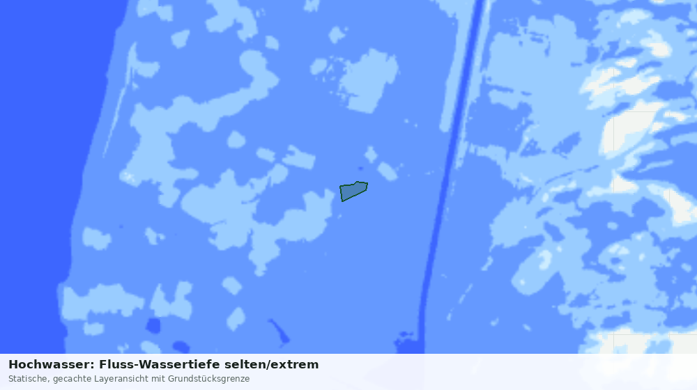 Statische Kartenansicht: Hochwasser: Fluss-Wassertiefe selten/extrem