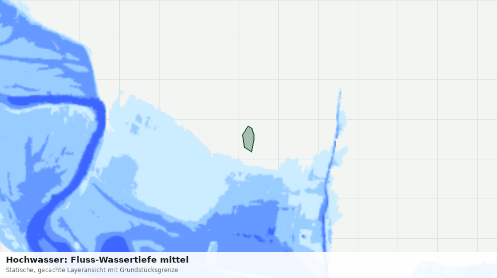 Statische Kartenansicht: Hochwasser: Fluss-Wassertiefe mittel
