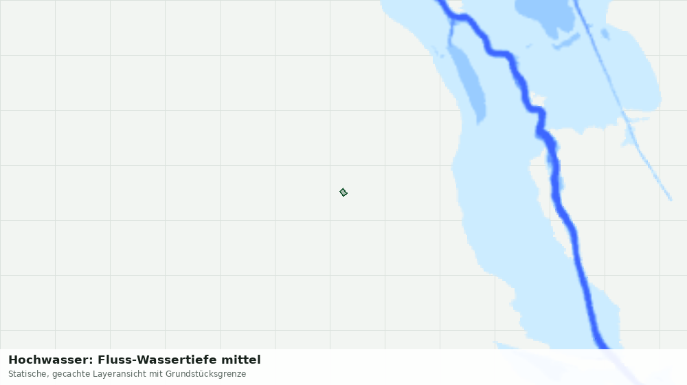 Statische Kartenansicht: Hochwasser: Fluss-Wassertiefe mittel