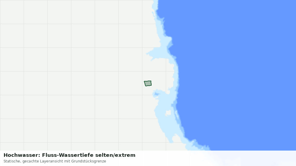 Statische Kartenansicht: Hochwasser: Fluss-Wassertiefe selten/extrem