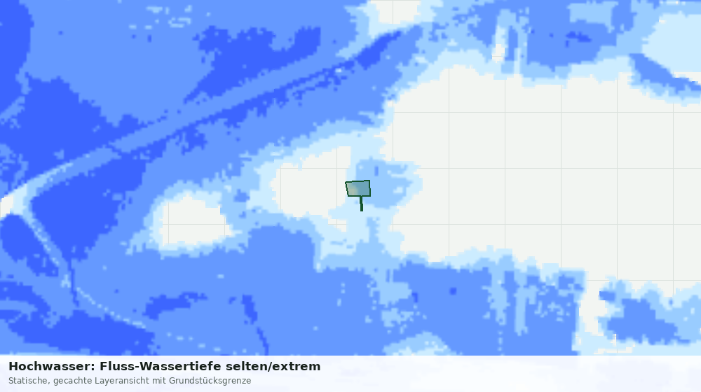 Statische Kartenansicht: Hochwasser: Fluss-Wassertiefe selten/extrem