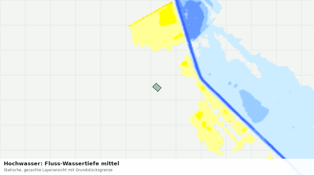 Statische Kartenansicht: Hochwasser: Fluss-Wassertiefe mittel