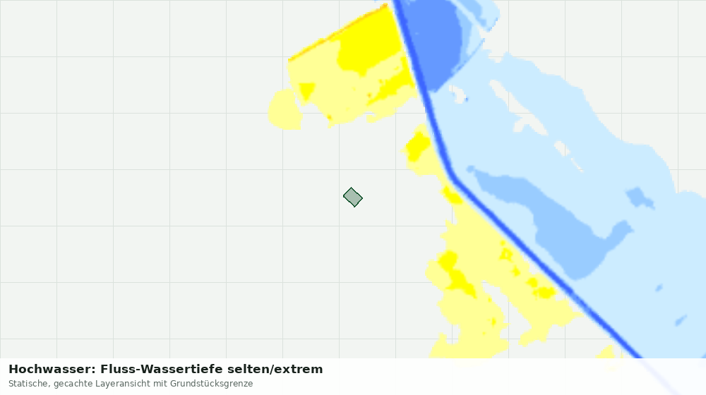 Statische Kartenansicht: Hochwasser: Fluss-Wassertiefe selten/extrem