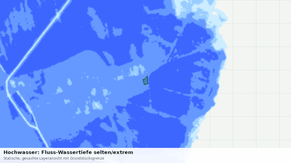 Statische Kartenansicht: Hochwasser: Fluss-Wassertiefe selten/extrem