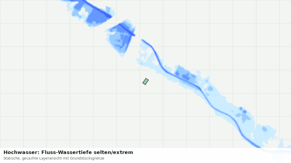Statische Kartenansicht: Hochwasser: Fluss-Wassertiefe selten/extrem