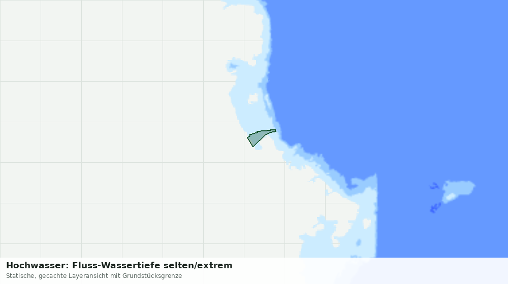 Statische Kartenansicht: Hochwasser: Fluss-Wassertiefe selten/extrem