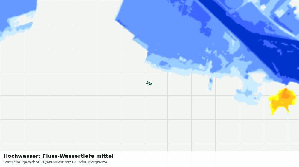 Statische Kartenansicht: Hochwasser: Fluss-Wassertiefe mittel