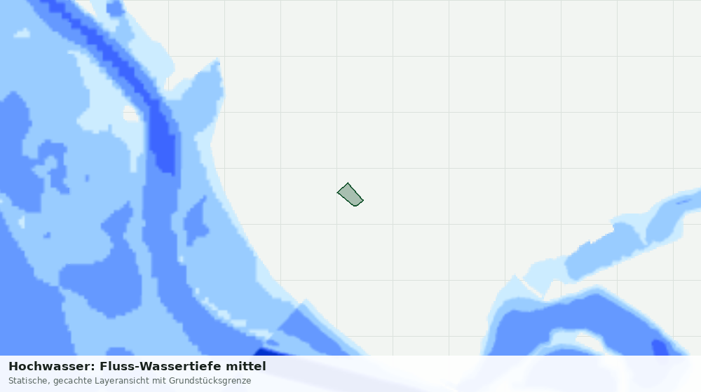 Statische Kartenansicht: Hochwasser: Fluss-Wassertiefe mittel
