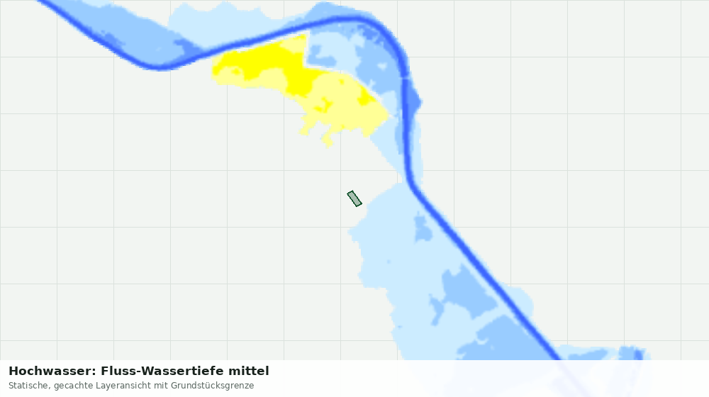 Statische Kartenansicht: Hochwasser: Fluss-Wassertiefe mittel