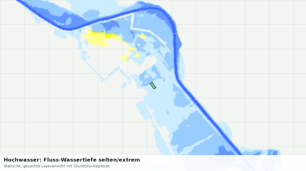 Statische Kartenansicht: Hochwasser: Fluss-Wassertiefe selten/extrem