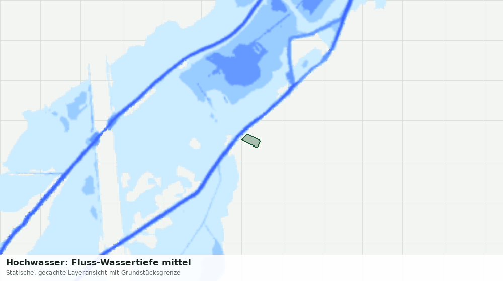 Statische Kartenansicht: Hochwasser: Fluss-Wassertiefe mittel