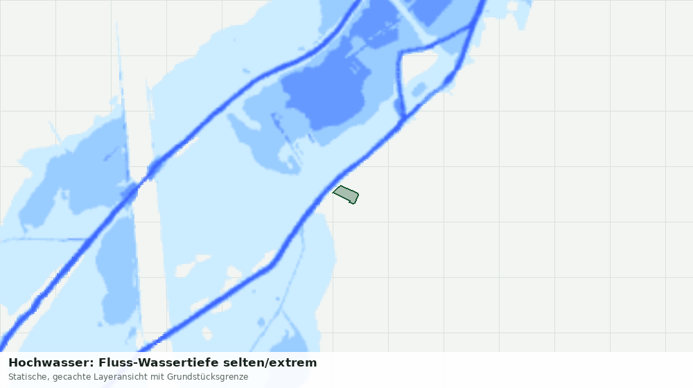 Statische Kartenansicht: Hochwasser: Fluss-Wassertiefe selten/extrem