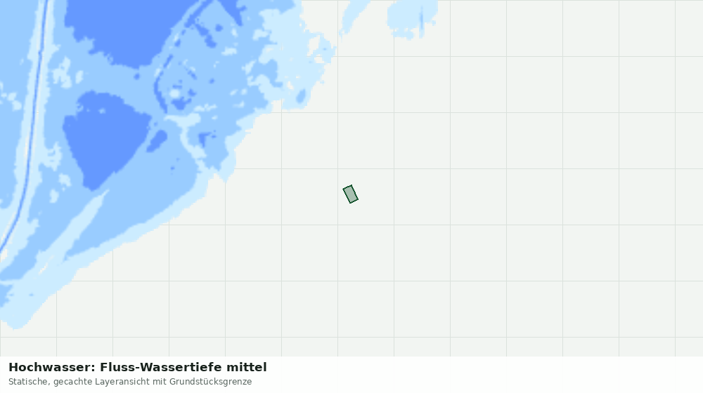 Statische Kartenansicht: Hochwasser: Fluss-Wassertiefe mittel