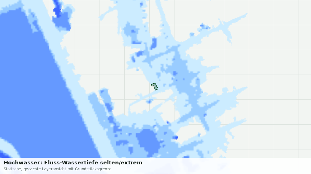 Statische Kartenansicht: Hochwasser: Fluss-Wassertiefe selten/extrem