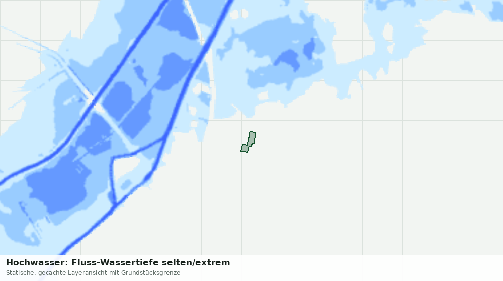 Statische Kartenansicht: Hochwasser: Fluss-Wassertiefe selten/extrem