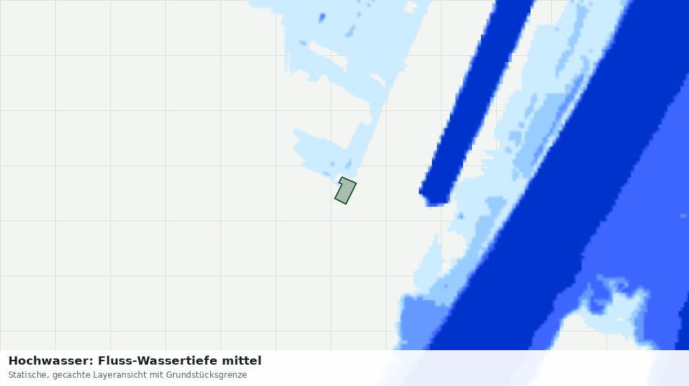 Statische Kartenansicht: Hochwasser: Fluss-Wassertiefe mittel