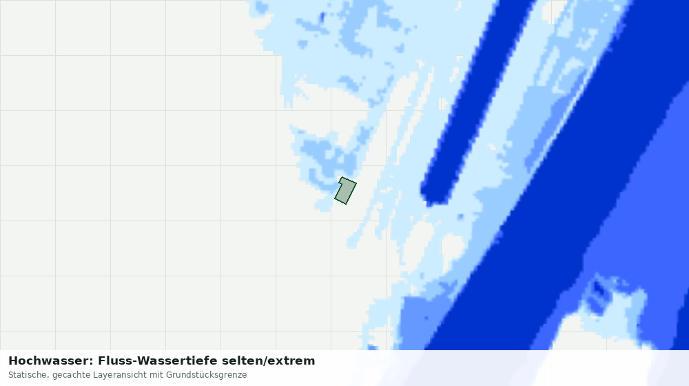 Statische Kartenansicht: Hochwasser: Fluss-Wassertiefe selten/extrem