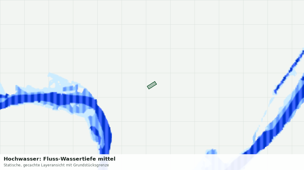 Statische Kartenansicht: Hochwasser: Fluss-Wassertiefe mittel
