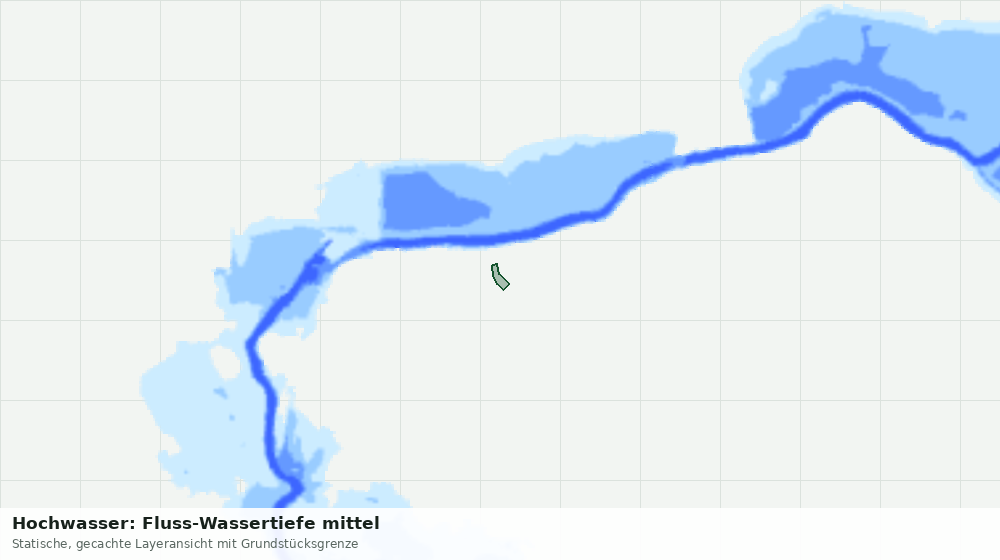 Statische Kartenansicht: Hochwasser: Fluss-Wassertiefe mittel